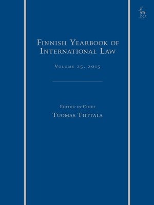 cover image of Finnish Yearbook of International Law, Volume 25, 2015
